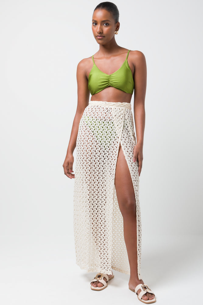 Crochet Wrap Skirt Cream