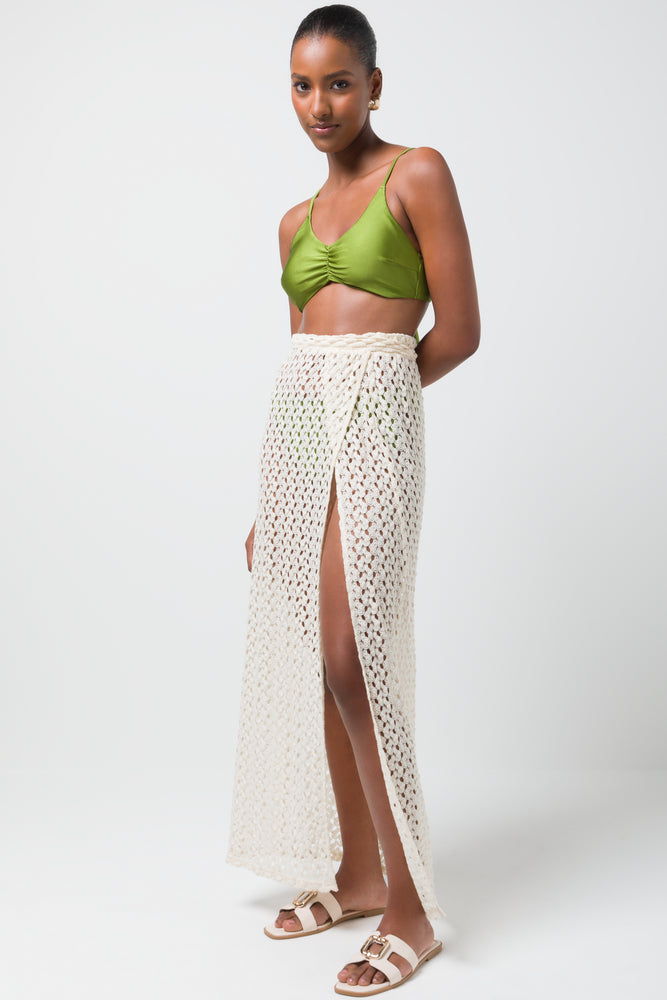 Crochet Wrap Skirt Cream (2)