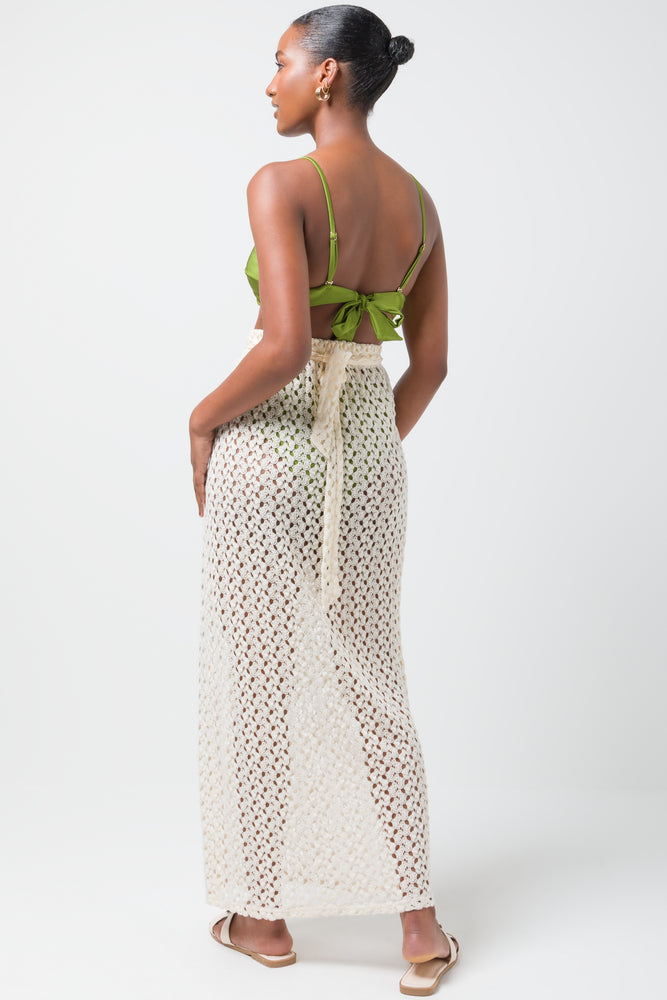 Crochet Wrap Skirt Cream (3)