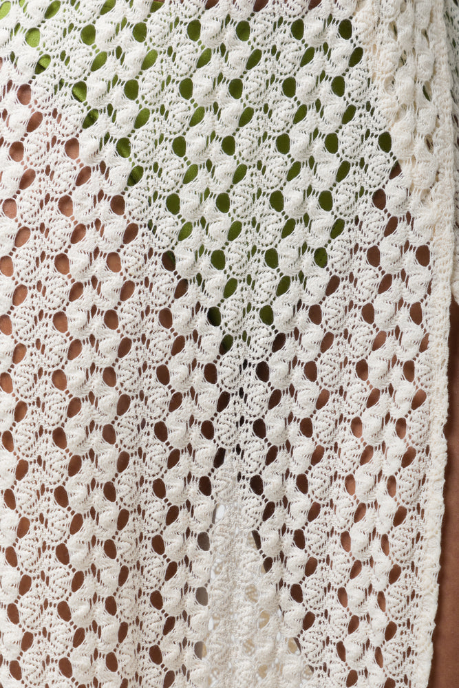 Crochet Wrap Skirt Cream (4)