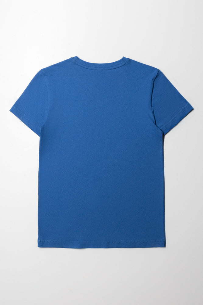 Printed T-Shirt Mid Blue (2)