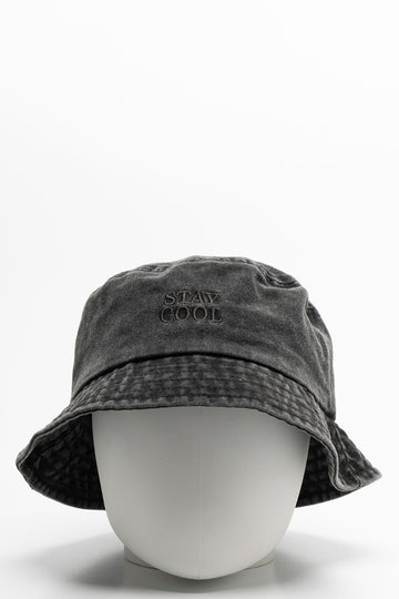 Embroidered Bucket Hat Black