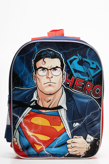 Superman Double Sided Backpack Blue