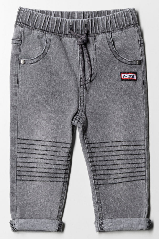 Biker Styled Denim Grey