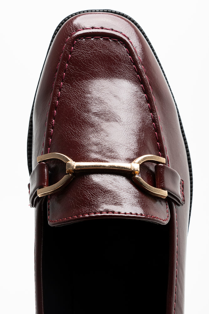 Snaffle Trim Loafer Burgundy (4)