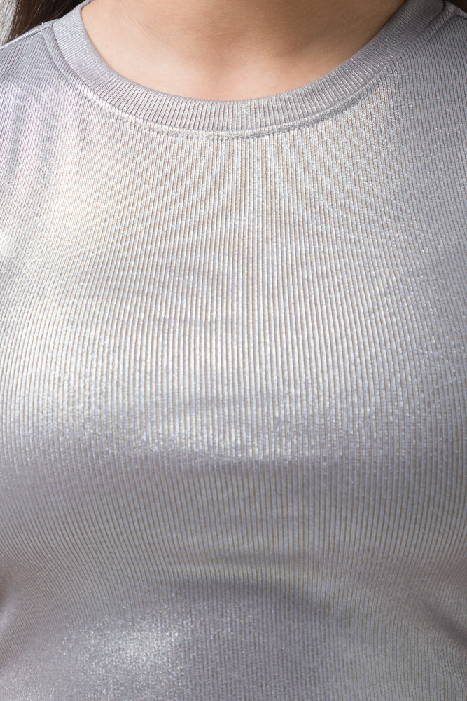 Rib Vest Metallic Silver (3)