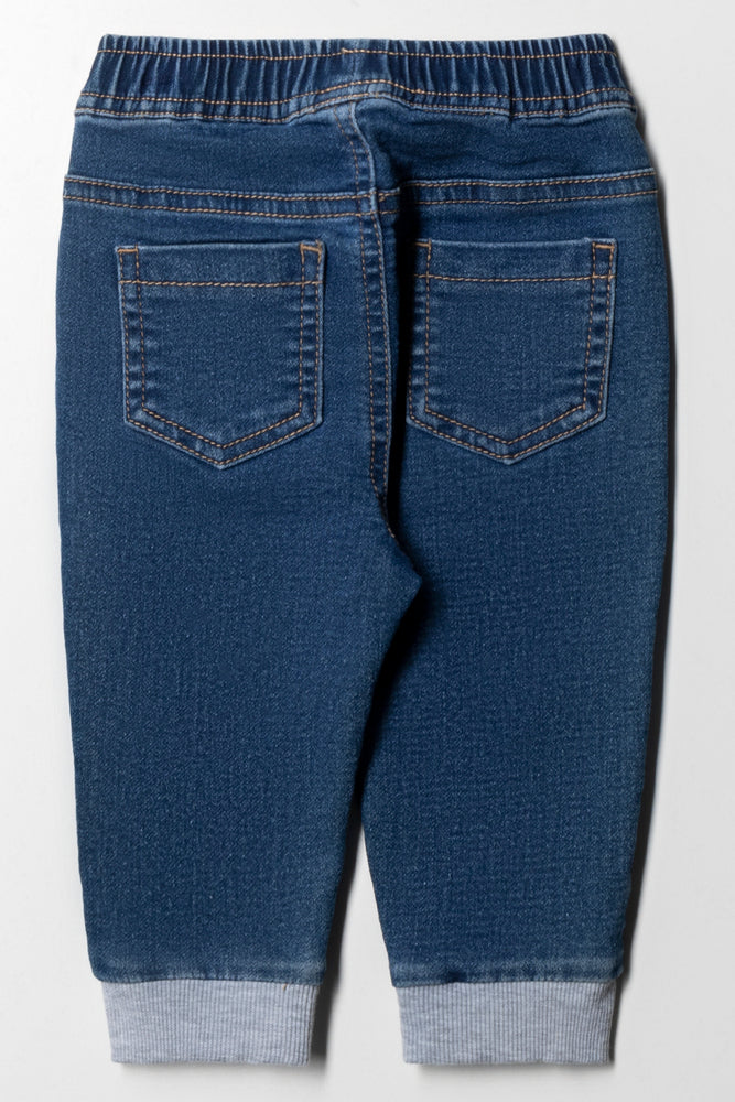 Rib Cuff Denim Dark Blue (3)