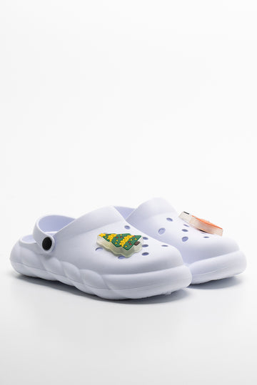 Light Up Christmas Clog White