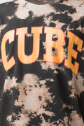 Tie Dye T-Shirt Black & Orange (3)