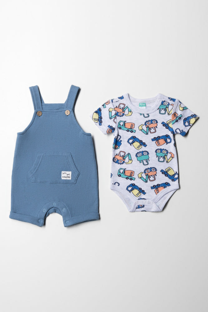 Waffle Dungaree Blue (6)