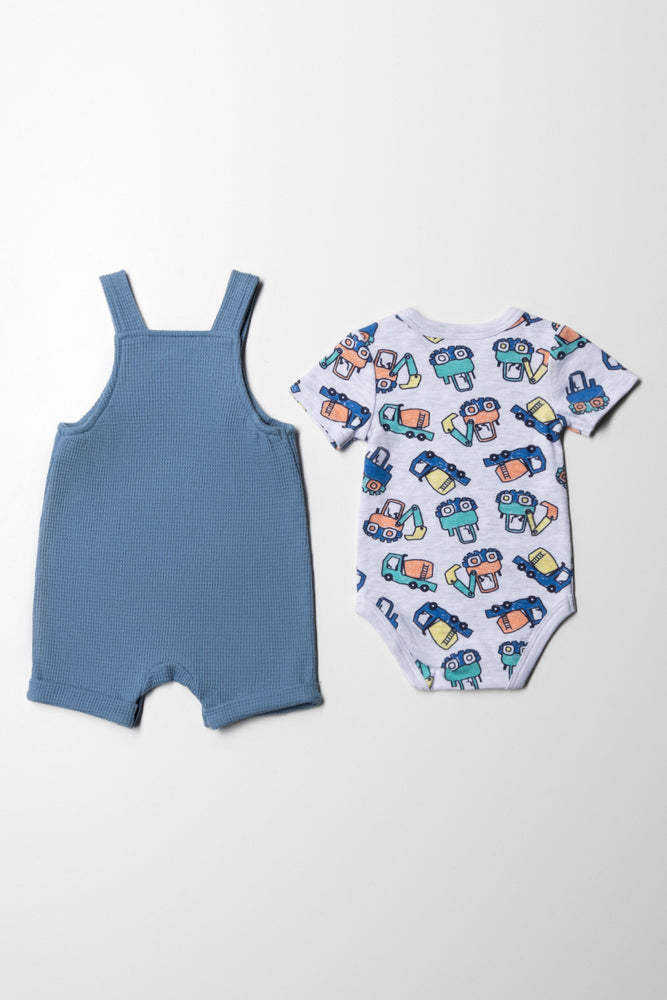 Waffle Dungaree Blue (7)