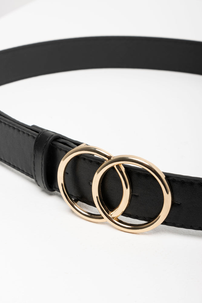 Double Buckle Belt Black