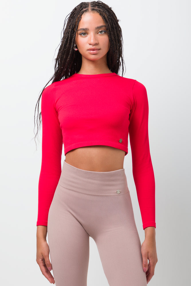 Seamless Long Sleeve Red