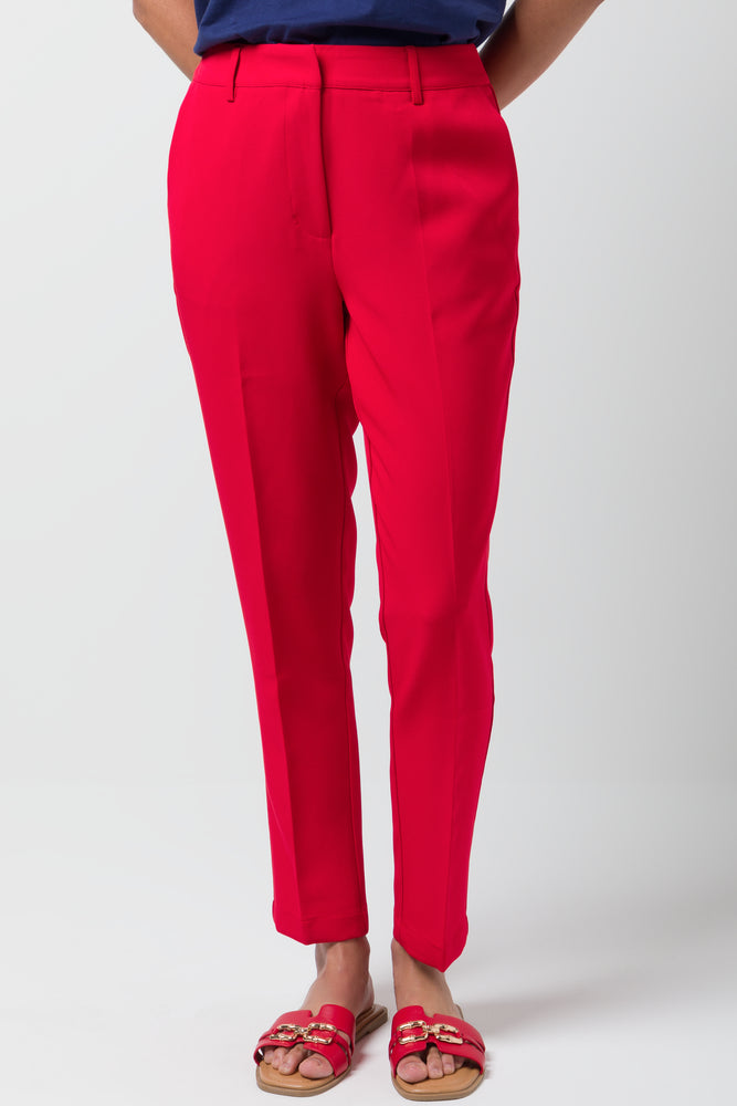 Slim Leg Pants Red