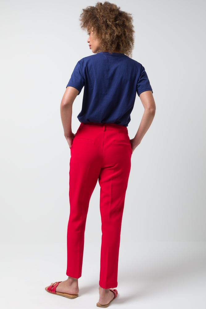 Slim Leg Pants Red (3)