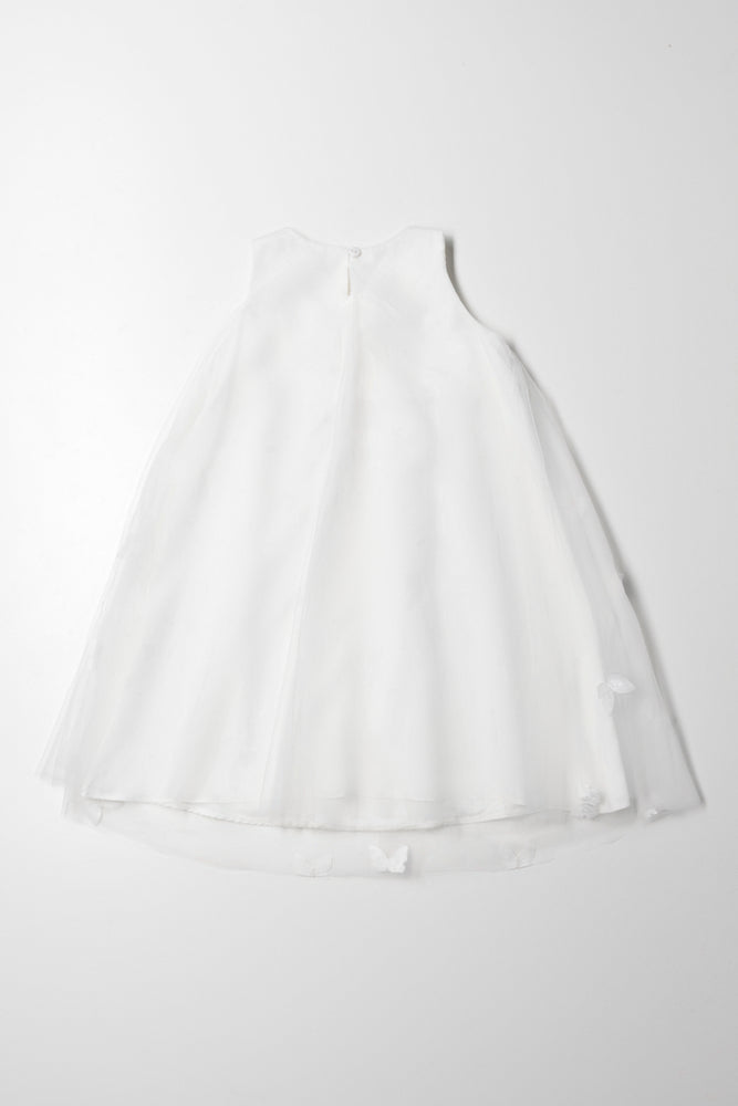 Butterfly Sleeveless Dress White (3)