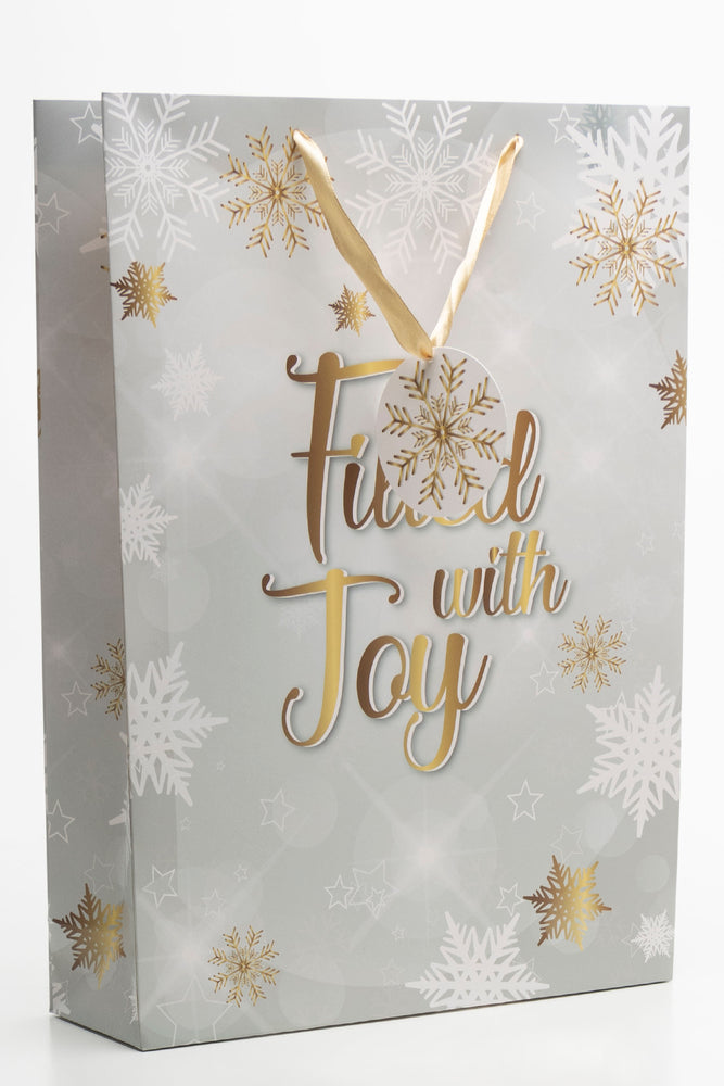 Filled With Joy Gift Bag Gold