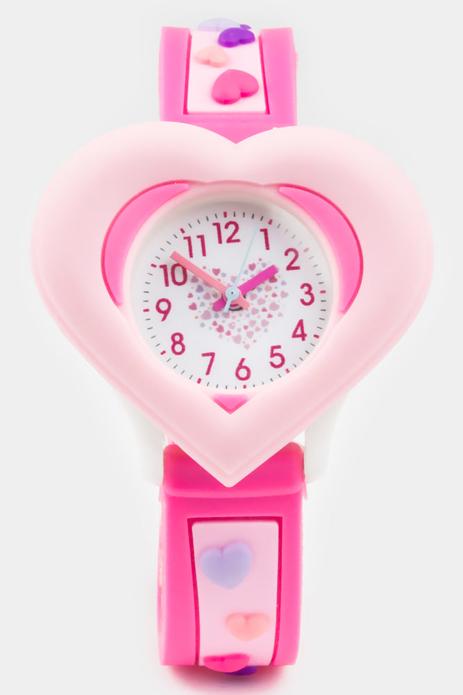 Heart Watch Pink