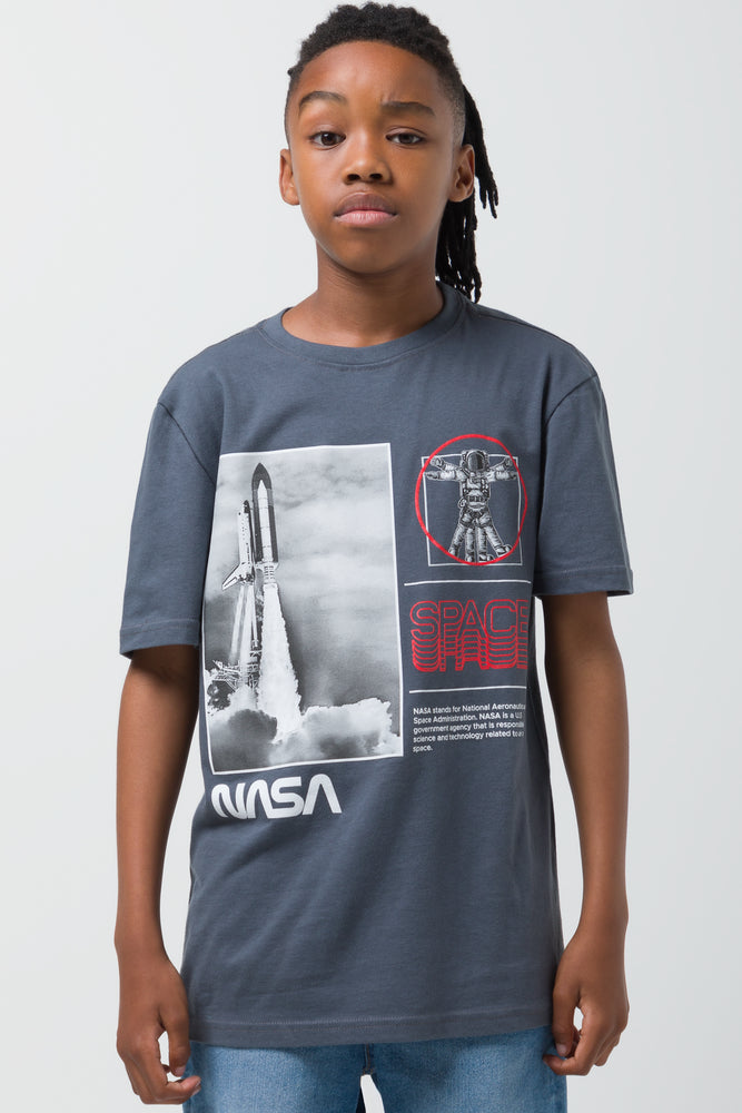 NASA Short Sleeve T-Shirt Dark Grey