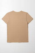 Crew Neck Short Sleeve T-Shirt Natural (2)