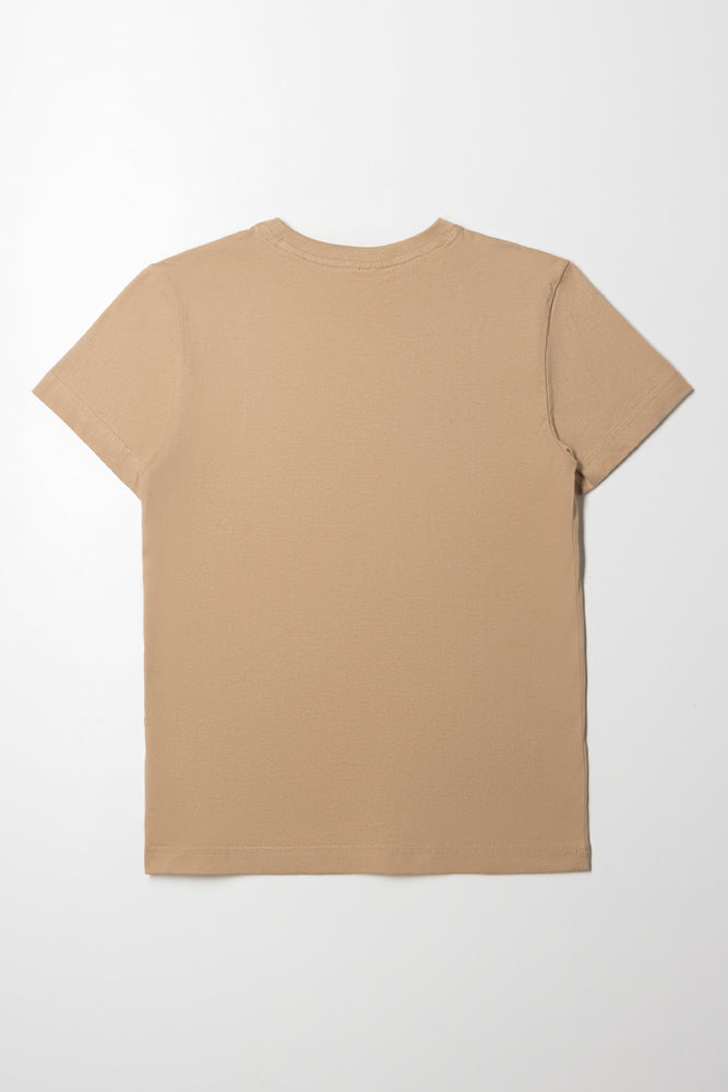 Crew Neck Short Sleeve T-Shirt Natural (2)