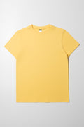 Crew Neck Short Sleeve T-Shirt Yellow