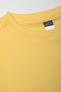 Crew Neck Short Sleeve T-Shirt Yellow (1)