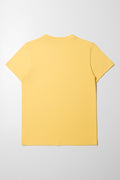 Crew Neck Short Sleeve T-Shirt Yellow (2)