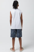 Summer Sleeveless T-Shirt White (2)