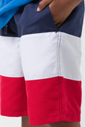 Colourblock Swim Short Navy And Red (4)