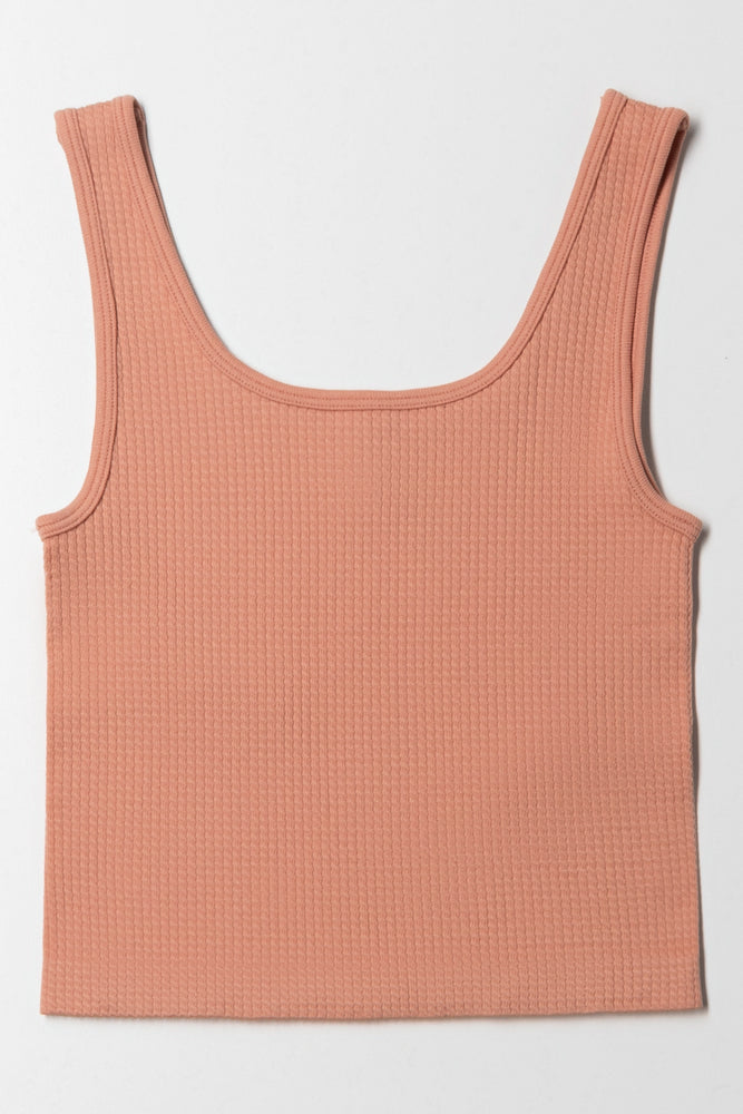 Seamless Textured Knotch Vest Natural (3)