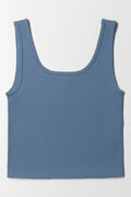 Seamless Textured Knotch Vest Blue (3)