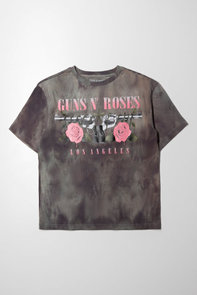 Guns And Roses Oversized T-Shirt Dark Grey