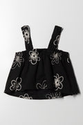 Embroidered Swing Top Black (2)