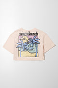 Short Sleeve Boxy T-Shirt Peach (2)