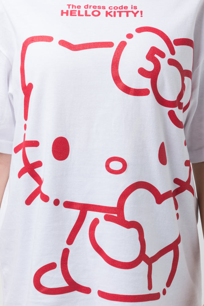 Hello Kitty Oversized T-Shirt White (3)