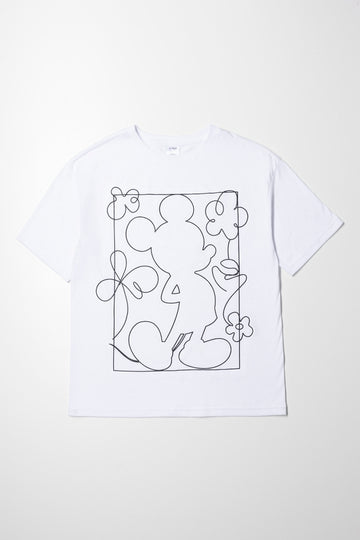 Mickey Mouse Oversized T-Shirt White