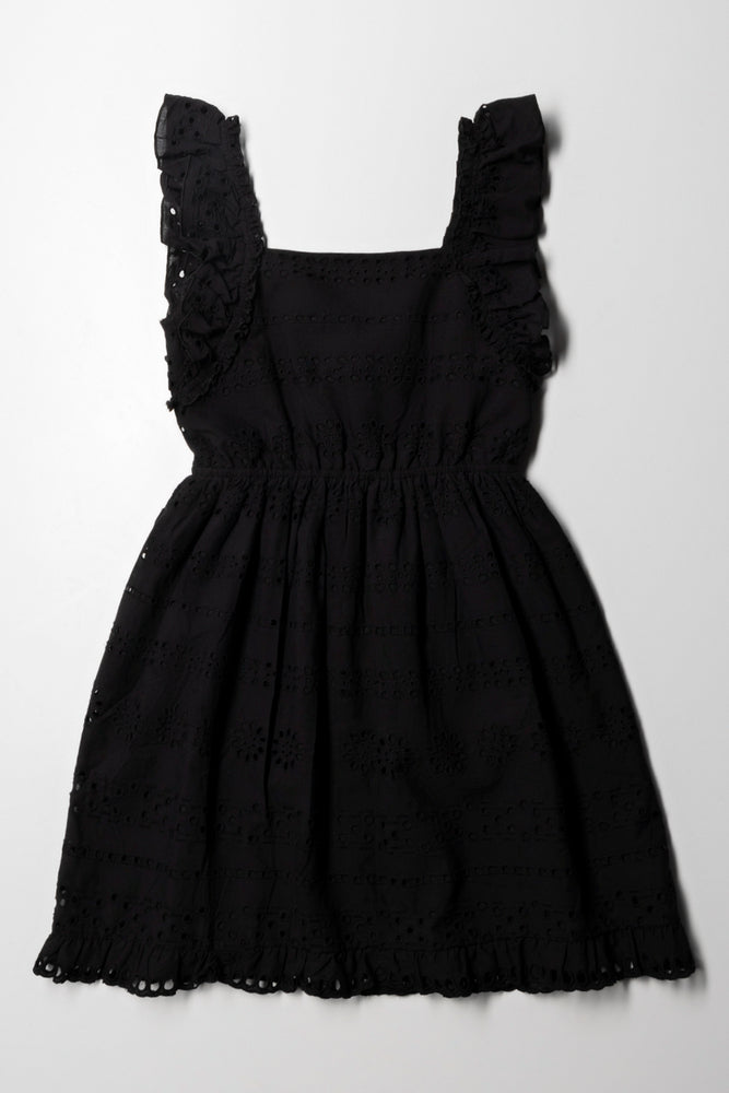 Anglaise A-Line Dress Black