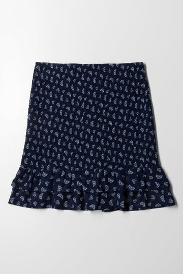 Skirt With Frill Navy