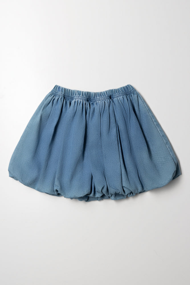 Denim Bubble Skirt Blue