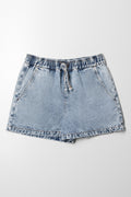 Denim Pull On Short Blue