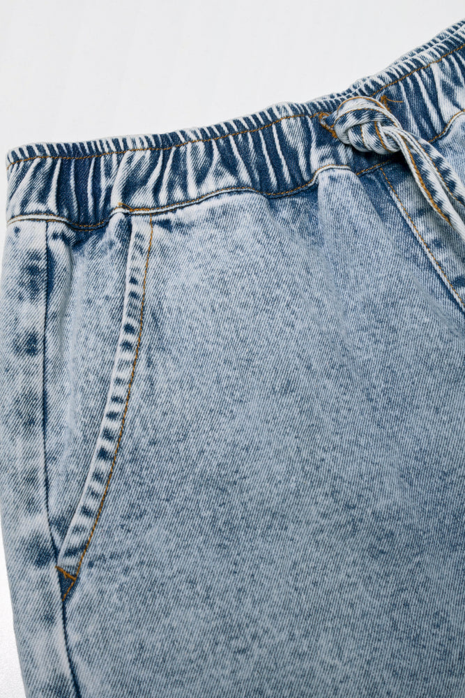 Denim Pull On Short Blue