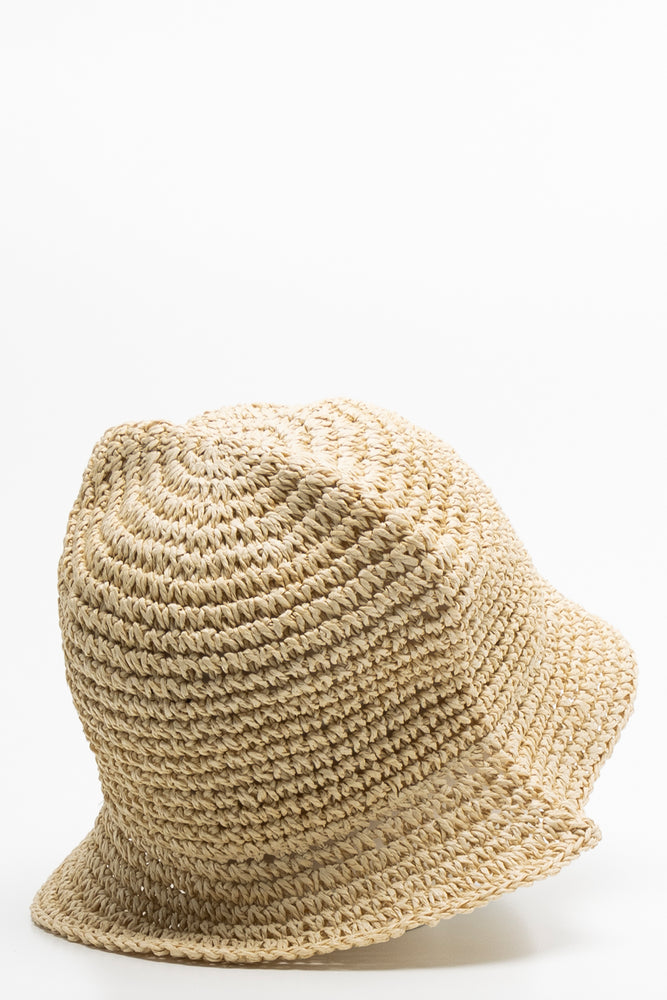 Crochet Bucket Hat Natural