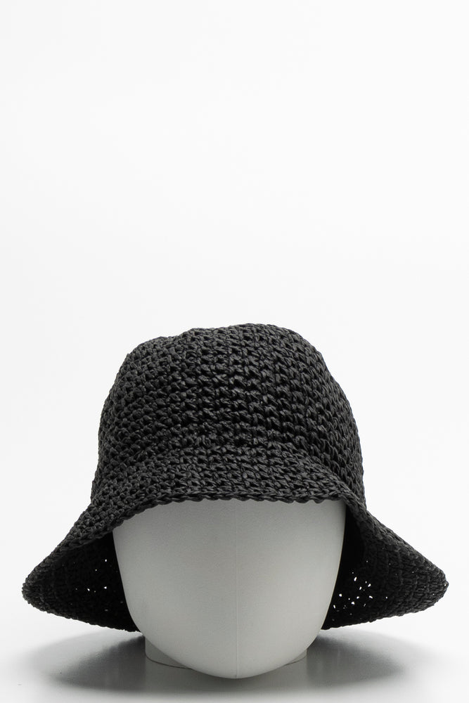 Crochet Bucket Hat Black