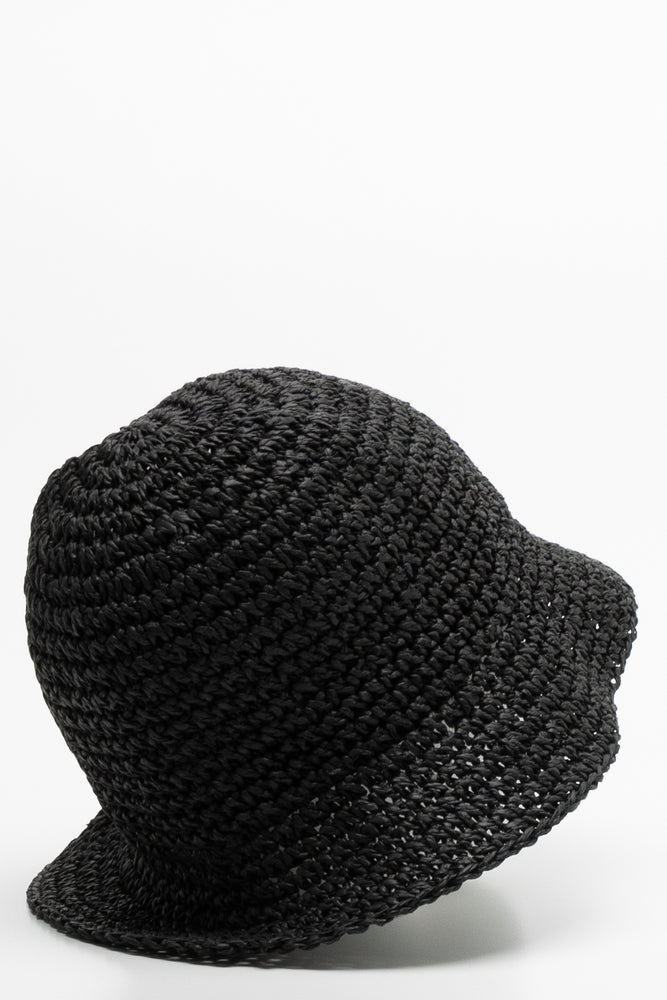 Crochet Bucket Hat Black