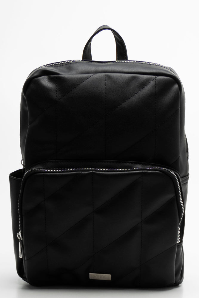 Quilted Backpack Black