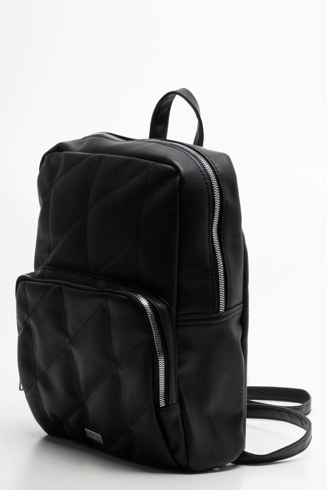 Quilted Backpack Black