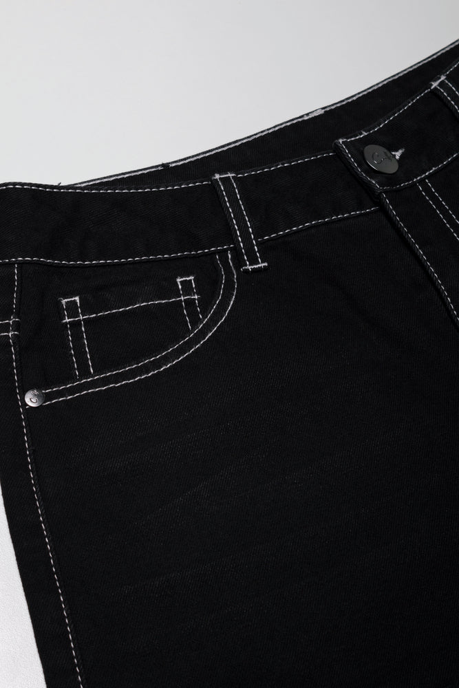 Bermuda Cargo Denim Short Black (1)