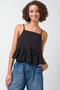 Anglaise Cami Black