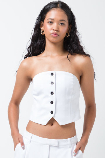 Strapless Waistcoat White